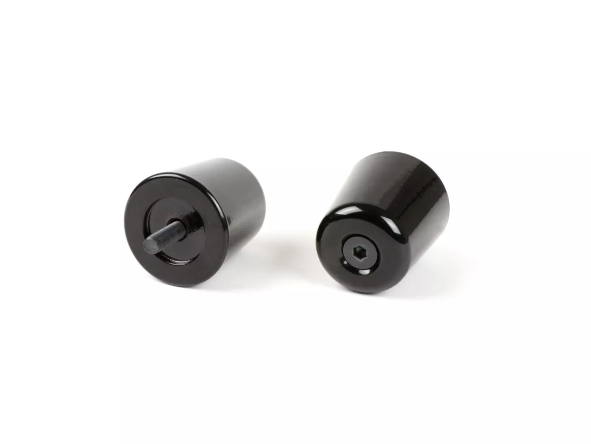 Pair of handlebar end weights, antivibration  -MOTO NOSTRA- Vespa GT/GTL 125-200, GTS 125-300, GTV 125-300, Aprilia Scarabeo 400/500, SR Max 125-300, Gilera GP 800, Nexus 125-500, Piaggio Beverly 125-500, Piaggio X10 125, X8 400 - 282g - shiny black