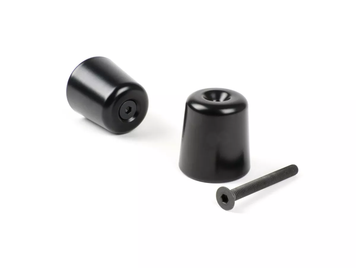 Set stuurbalansgewichten - trillingsdemper -MOTO NOSTRA- Vespa GT/GTL 125-200, GTS 125-300, GTV 125-300, Aprilia Scarabeo 400/500, SR Max 125-300, Gilera GP 800, Nexus 125-500, Piaggio Beverly 125-500, Piaggio X10 125, X8 400 - 282g - matzwart