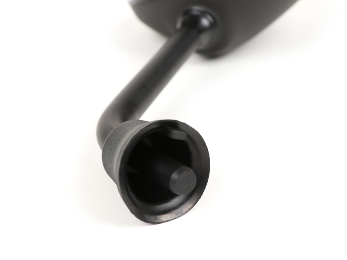 Rétroviseur -MOTO NOSTRA- Shorty - Vespa GTS 125 i.E. Super, LX50 2T 2009-2011, LX50 4T 4V 2009-2011 - noir mat - utilisable à droite et à gauche - sans filetage