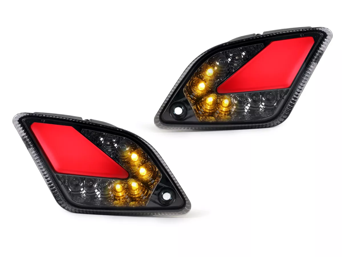 Paire clignotants arrière -MOTO NOSTRA (2019-2022) clignotants à LED séquentielle avec feux de position (homologation européenne)- Vespa GTS 125-300 HPE (2019-2022) - fumé