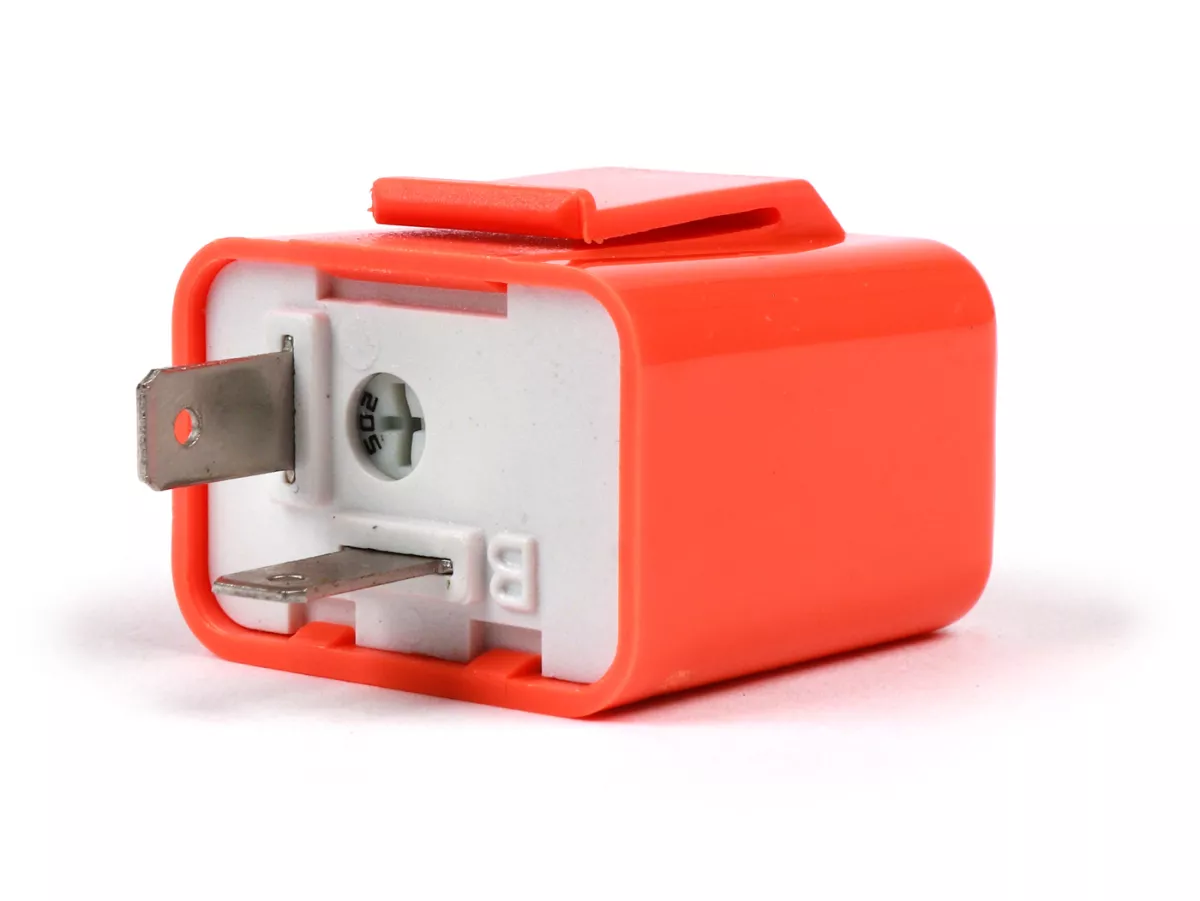 Indicator flasher relay -MOTO NOSTRA, Adjustable 2-pin LED- 12V DC (2x21W + 3.4W)