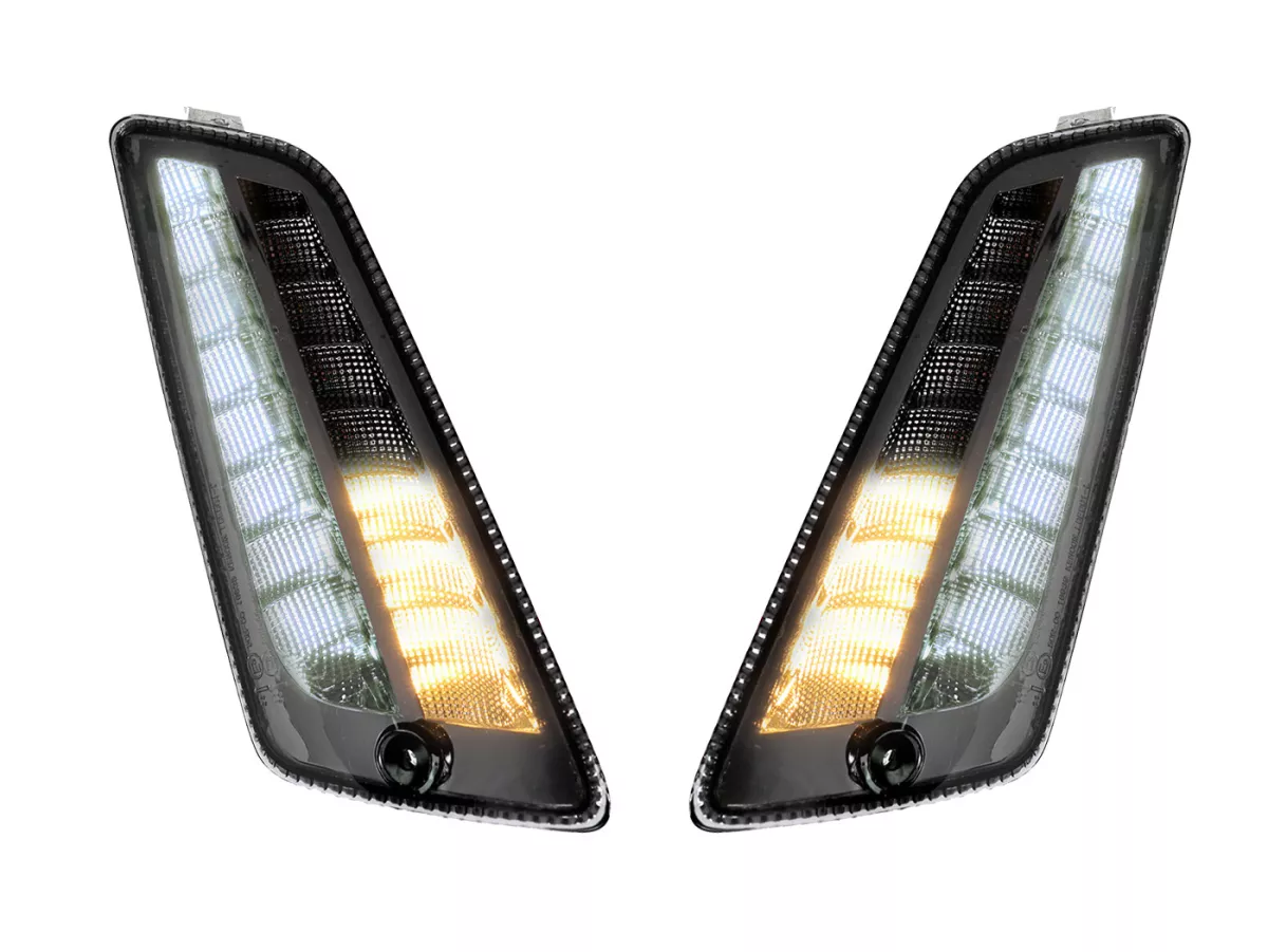 Knipperlichtenset voor -MOTO NOSTRA 2K22 (2014-2022) dynamisch LED-looplicht, dagrijlicht (E-markering)- Vespa GT, GTL, GTV, GTS 125-300 - gerookt