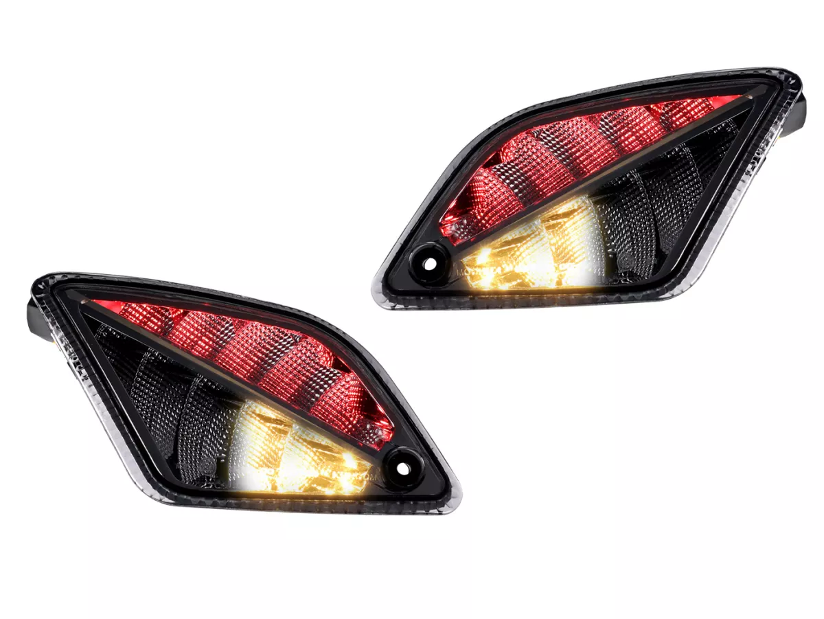 Knipperlichtenset achter -MOTO NOSTRA 2K22 (2014-2018) dynamisch LED-looplicht, met positielicht (E-markering)- Vespa GT, GTL, GTV, GTS 125-300 - gerookt
