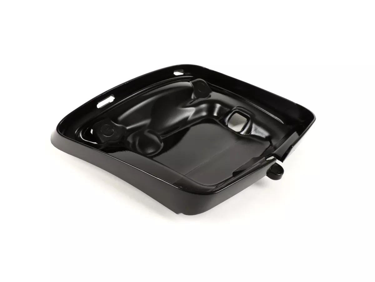 Rangka lampu belakang untuk konversi -MOTO NOSTRA untuk pemasangan tipe lampu belakang baru dari tahun 2014 pada kendaraan hingga tahun 2014 - Vespa GT, GTS 125-300, GTL (-2014) - hitam mengkilap