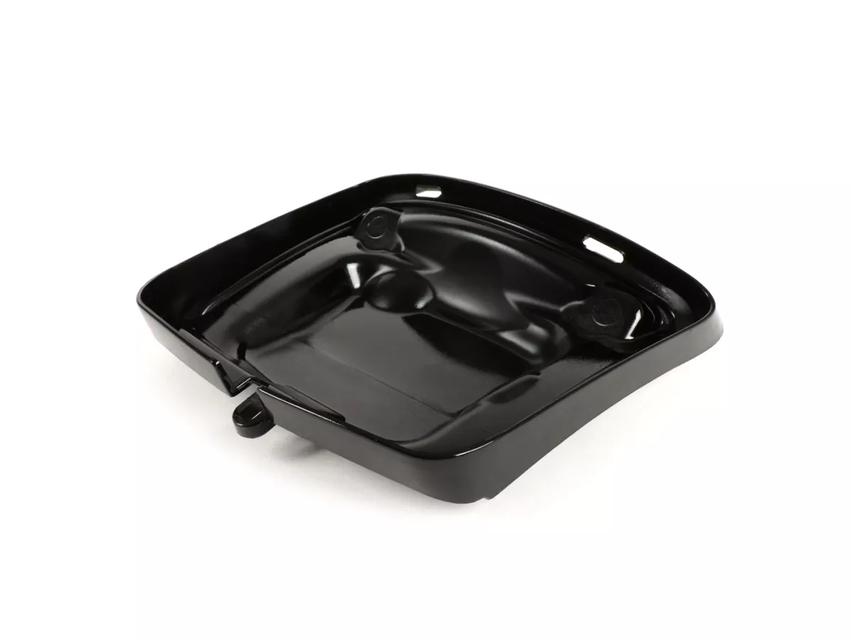 Rangka lampu belakang untuk konversi -MOTO NOSTRA untuk pemasangan tipe lampu belakang baru dari tahun 2014 pada kendaraan hingga tahun 2014 - Vespa GT, GTS 125-300, GTL (-2014) - hitam mengkilap