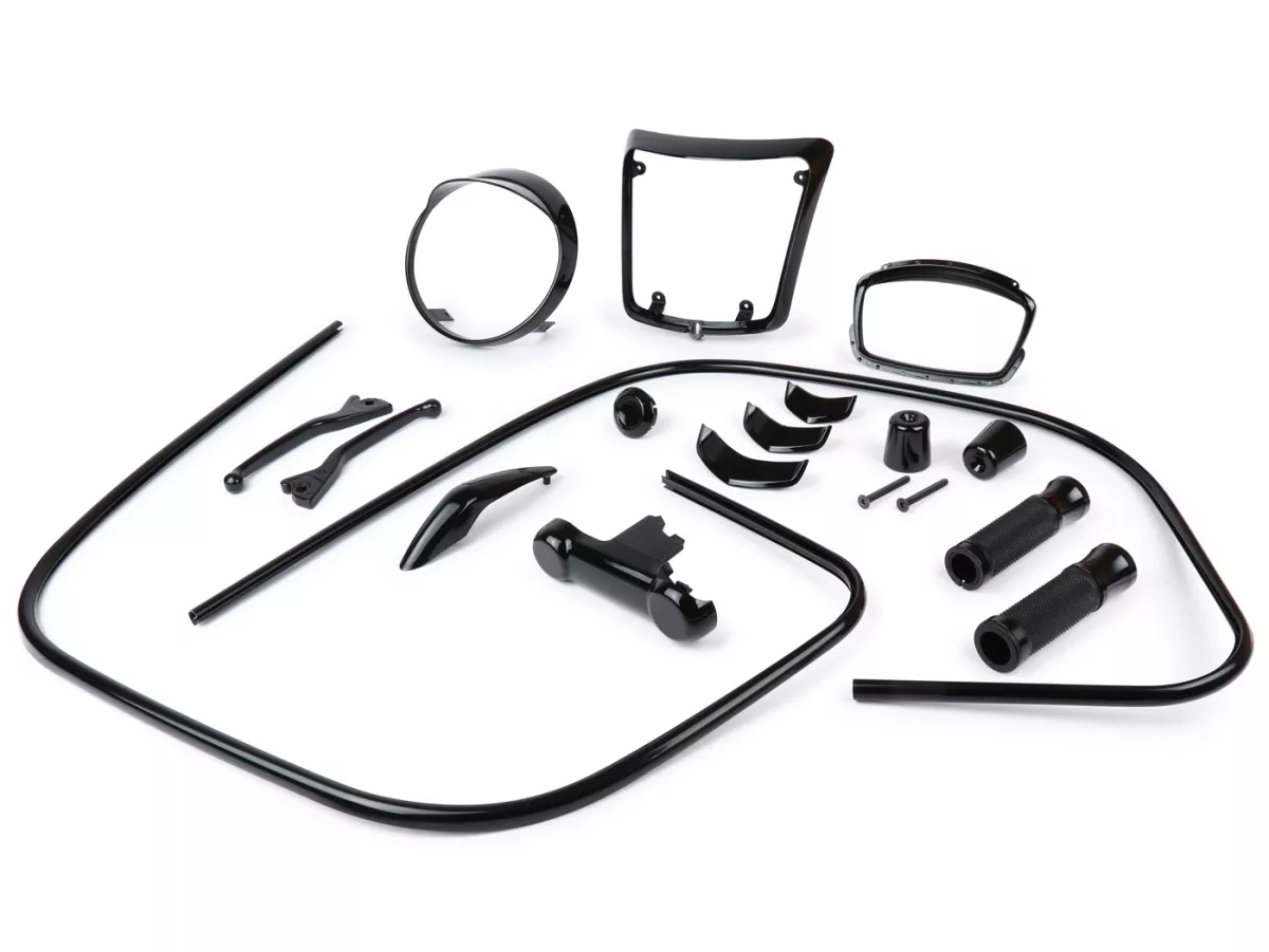 Kit de styling -Moto Nostra Black Collection negro brillante - Vespa GTS 300 Super HPE Supertech (ZAPMA3600), Vespa GTS 125 Supertech (ZAPMA3700)