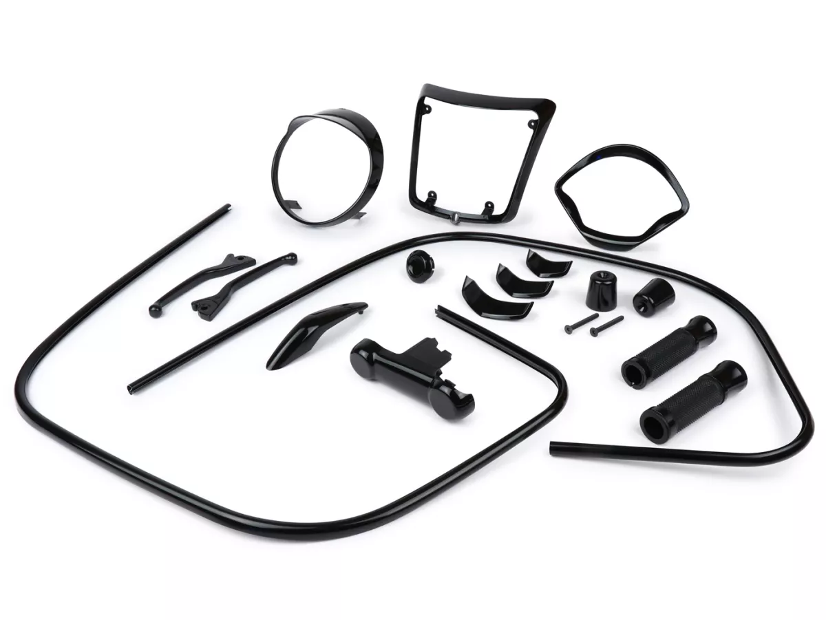 Styling kit -Moto Nostra Black Collection matt shiny - Vespa GTS300 HPE (2019-2022), Vespa GTS 125 IGET (2019-2022)