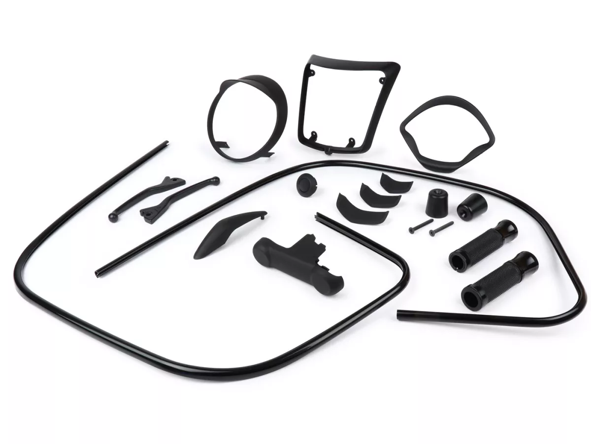 Kit de styling -Moto Nostra Black Collection negro mate - Vespa GTS300 HPE (2019-2022), Vespa GTS 125 IGET (2019-2022)
