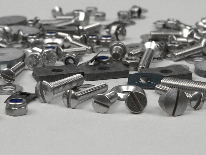 Screw set body parts Verkleidungsteile -MB DEVELOPMENTS- Lambretta LI, LIS, SX, TV (Series 2-3), DL, GP - stainless steel