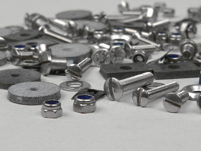 Screw set body parts Verkleidungsteile -MB DEVELOPMENTS- Lambretta LI, LIS, SX, TV (Series 2-3), DL, GP - stainless steel