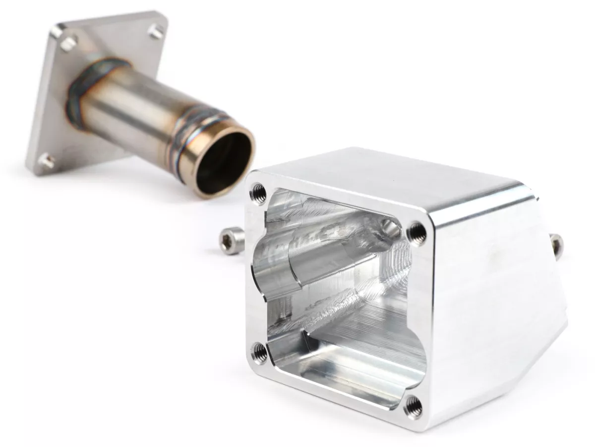 Colector de admisión - Colector de admisión de diafragma -MRP para diafragma RD350 y carburador Ø30mm- Vespa V50, PV125, ET3, PK S, PK XL, PK XL2. ETS - AW=35mm - adecuado para cárteres de motor Smallframe de 2 y 3 orificios