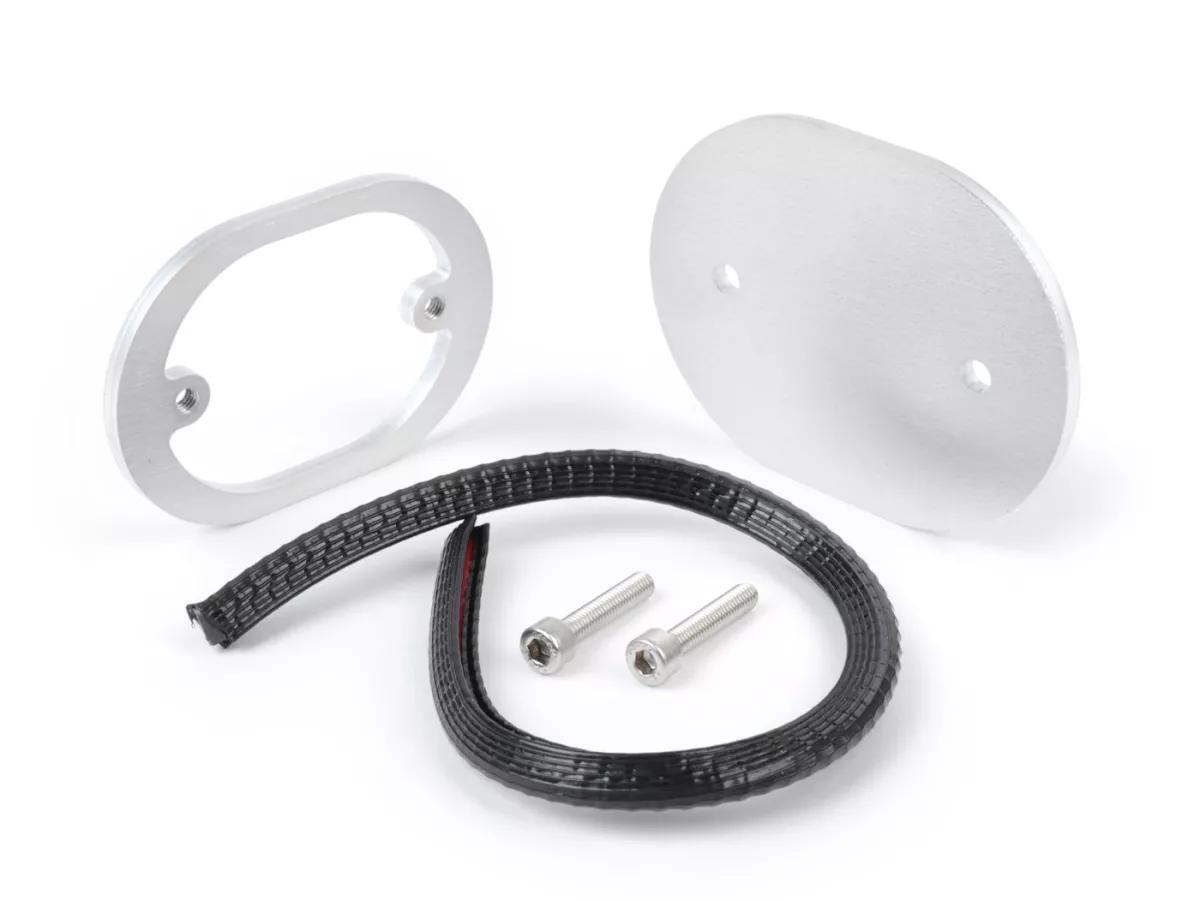 Abdeckblech für Rahmenöffnung Ansaugloch -MRP- Vespa PX, T5, Sprint, Rally, GT, GTR, GL150, Super, VNA, VNB, VBA, VBB