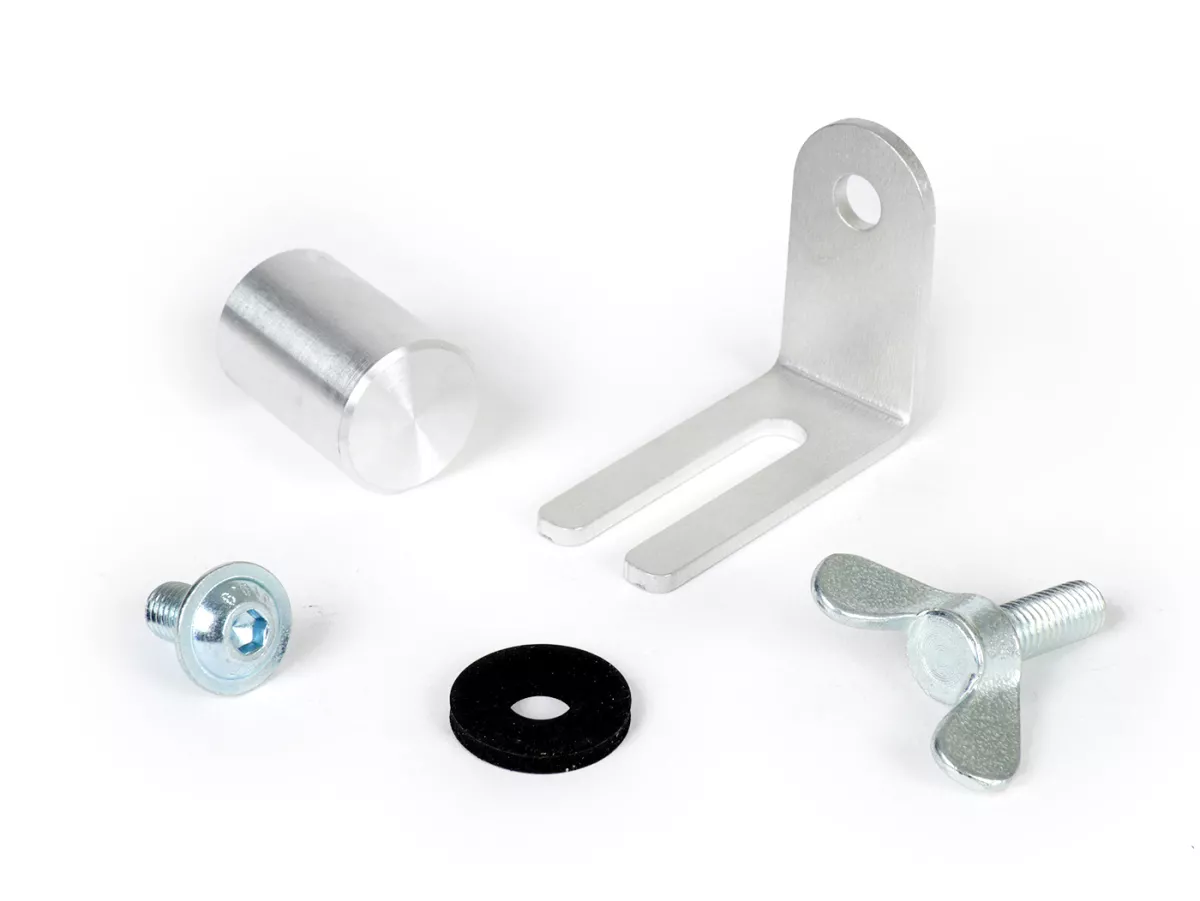 Braket untuk dudukan smartphone -MRP- universal untuk model Vespa manual (pemasangan di bawah setang pada sambungan sekrup cermin)