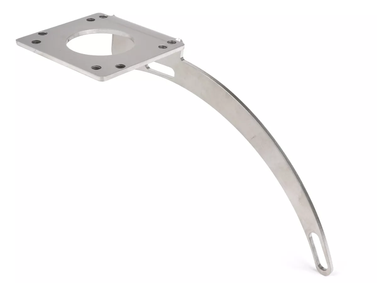 Houder - Bevestigingsplaat voor benzinepomp -MRP voor Mikuni of DellOrto Vespa Largeframe PX, Cosa, T5 125cc, Rally, Sprint, GT, GTR, Super, GL, VNA, VNB, VBA, VBB