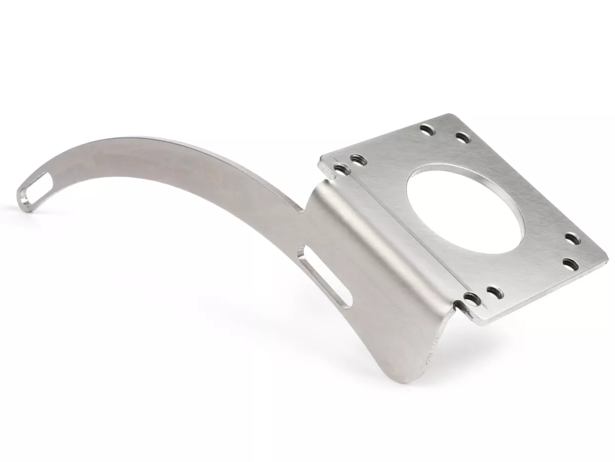 Houder - Bevestigingsplaat voor benzinepomp -MRP voor Mikuni of DellOrto Vespa Largeframe PX, Cosa, T5 125cc, Rally, Sprint, GT, GTR, Super, GL, VNA, VNB, VBA, VBB