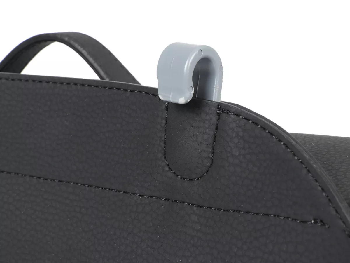 Borsa paragambe, in pelle, esterna, nera -M&R, Made in Italy- Vespa V50, PV125, ET3