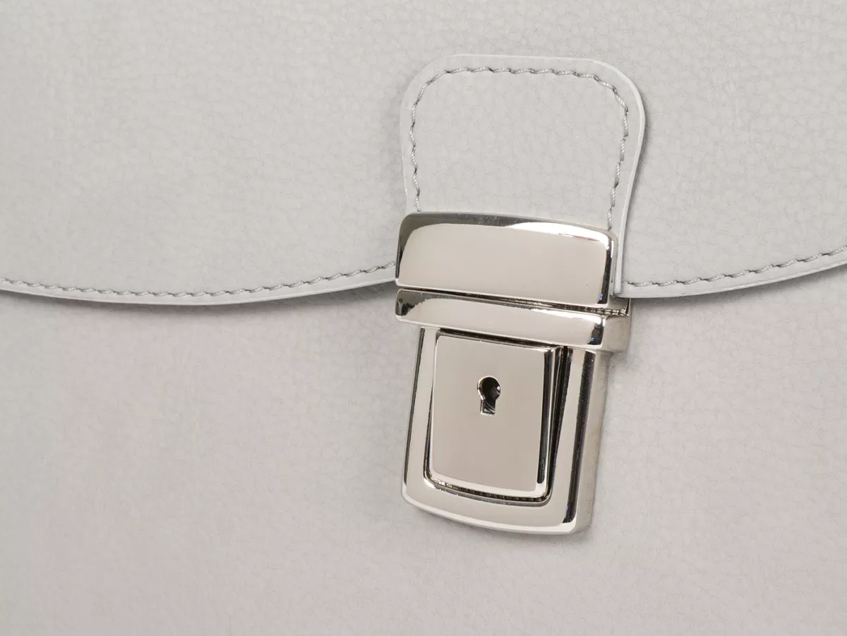 Bolsa cubrepiernas, cuero, exterior, gris -M&R, Made in Italy- Vespa 125 VNA, VNB, Vespa 150 VBA, VBB, Vespa 150 T4 (VGLA, VGLB)
