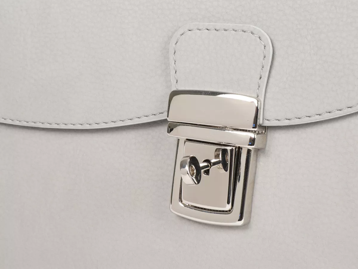 Bolsa cubrepiernas, cuero, exterior, gris -M&R, Made in Italy- Vespa 125 VNA, VNB, Vespa 150 VBA, VBB, Vespa 150 T4 (VGLA, VGLB)