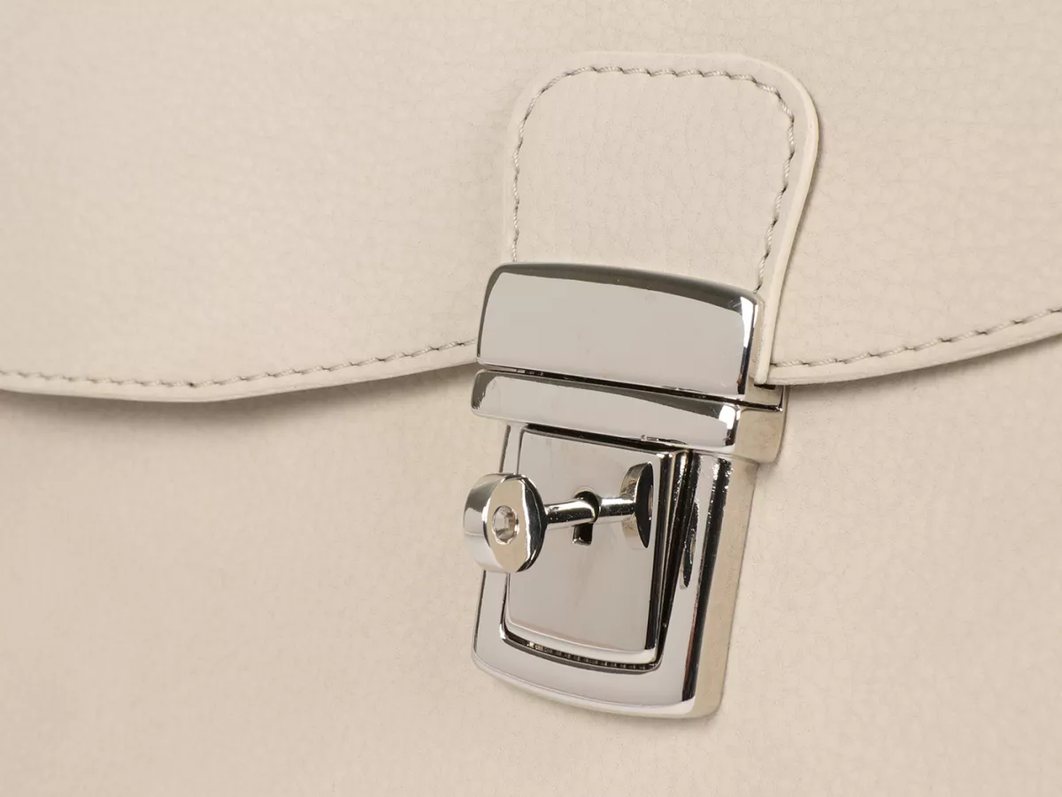 Bolsa cubrepiernas, cuero, exterior, beige -M&R, Made in Italy- Vespa 125 VNA, VNB, Vespa 150 VBA, VBB, Vespa 150 T4 (VGLA, VGLB)