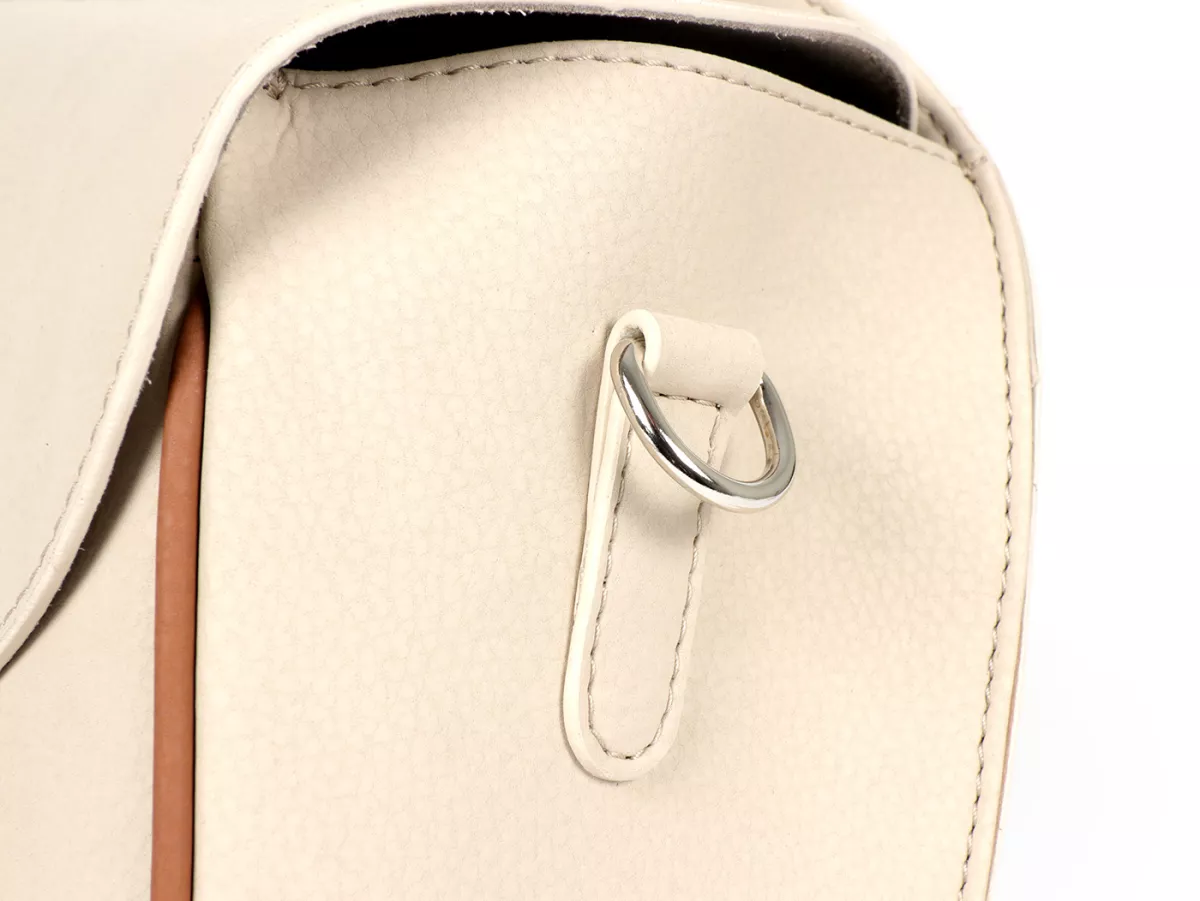 Bolsa cubrepiernas, cuero, exterior, beige -M&R, Made in Italy- Vespa 125 VNA, VNB, Vespa 150 VBA, VBB, Vespa 150 T4 (VGLA, VGLB)