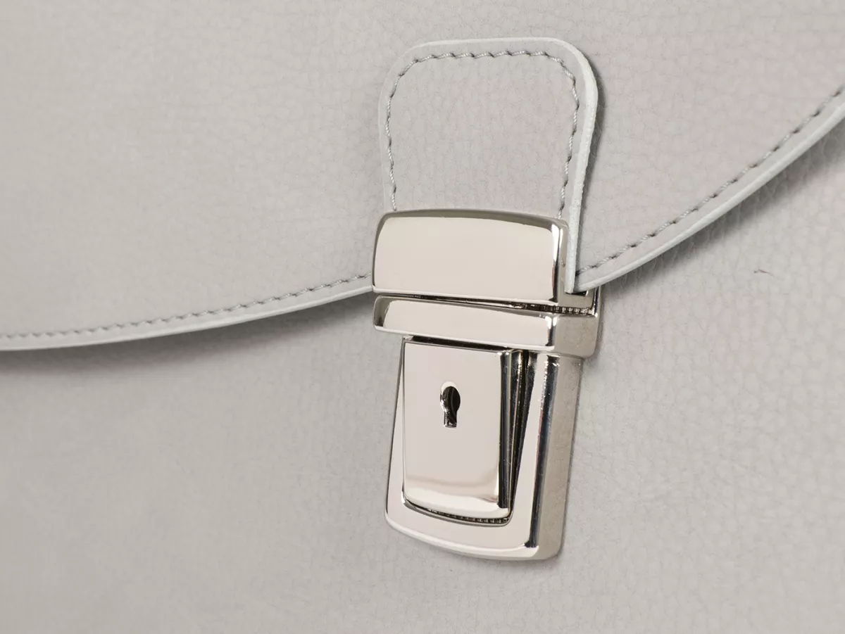 Bolsa cubrepiernas, cuero, exterior, gris -M&R, Made in Italy- Vespa VM, VN, VL, VB