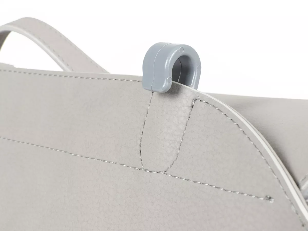 Bolsa cubrepiernas, cuero, exterior, gris -M&R, Made in Italy- Vespa VM, VN, VL, VB