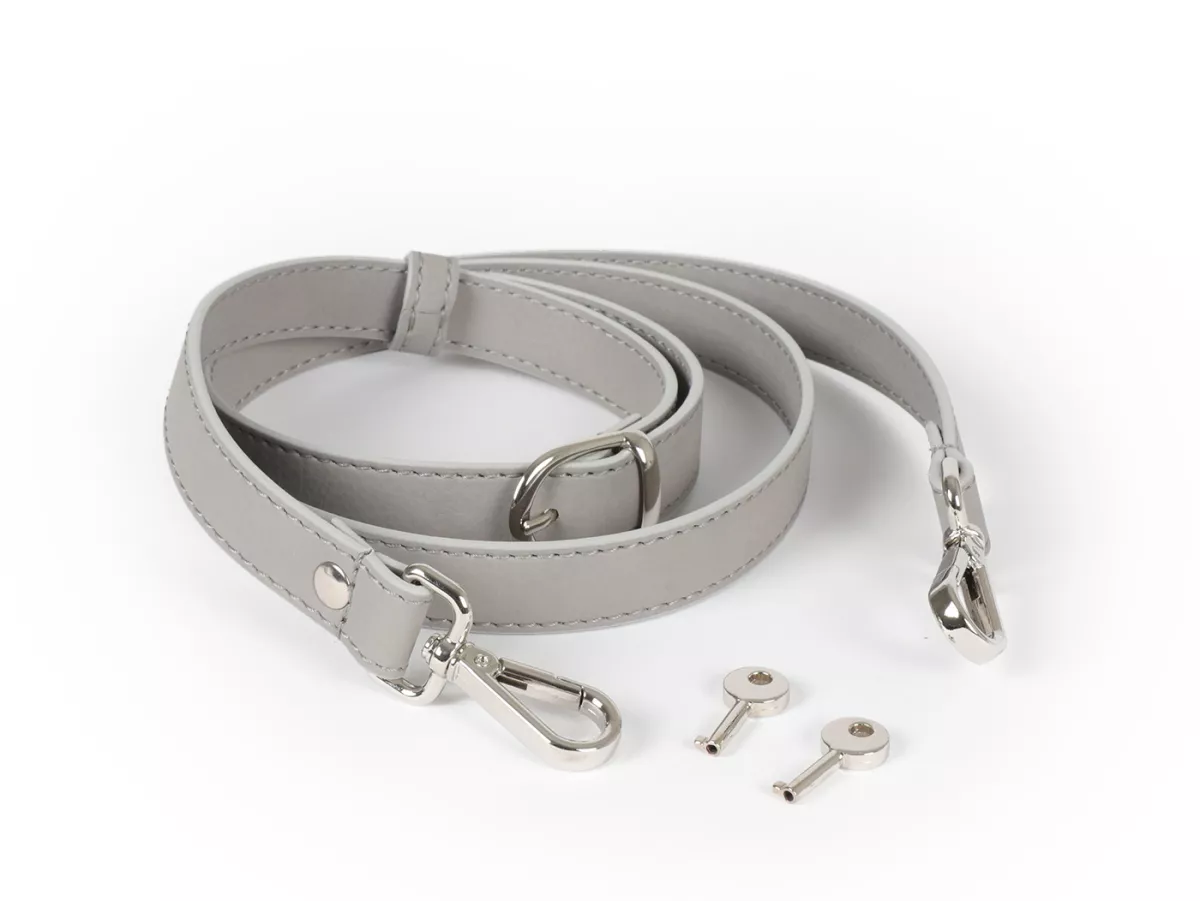 Bolsa cubrepiernas, cuero, exterior, gris -M&R, Made in Italy- Vespa VM, VN, VL, VB