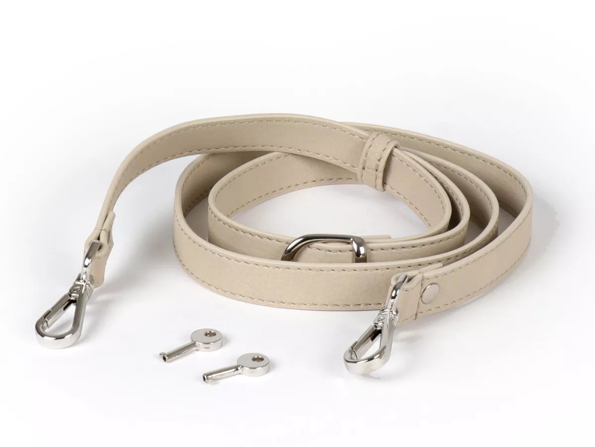 Beenschild tas, leer, binnen, beige -M&R, Made in Italy- Vespa VM, VN, VL, VB