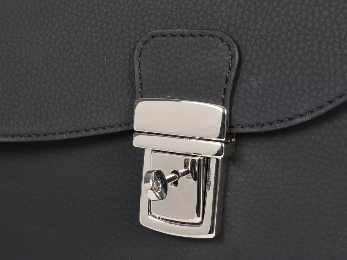 Borsa paragambe, in pelle, esterna, nera -M&R, Made in Italy- Vespa PX