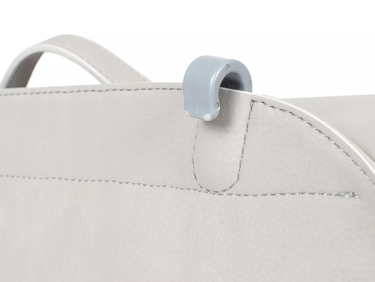 Beenschild tas, leer, buiten, grijs -M&R, Made in Italy- Vespa PX