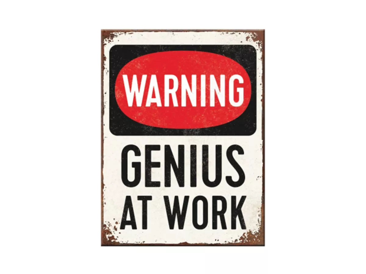Magnet  -Nostalgic Art- Genius at Work - 6x8cm