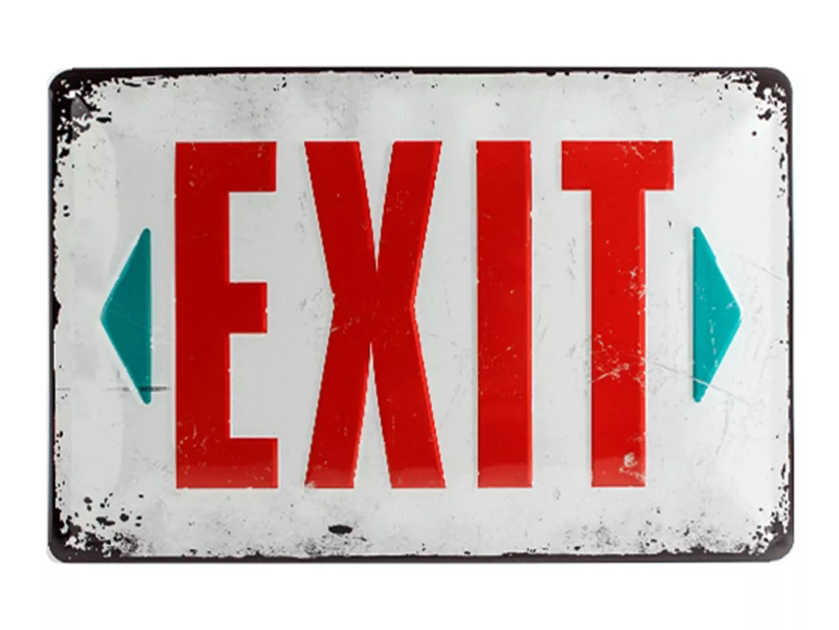 Advertising sign -Nostalgic Art- Exit, 20x30cm