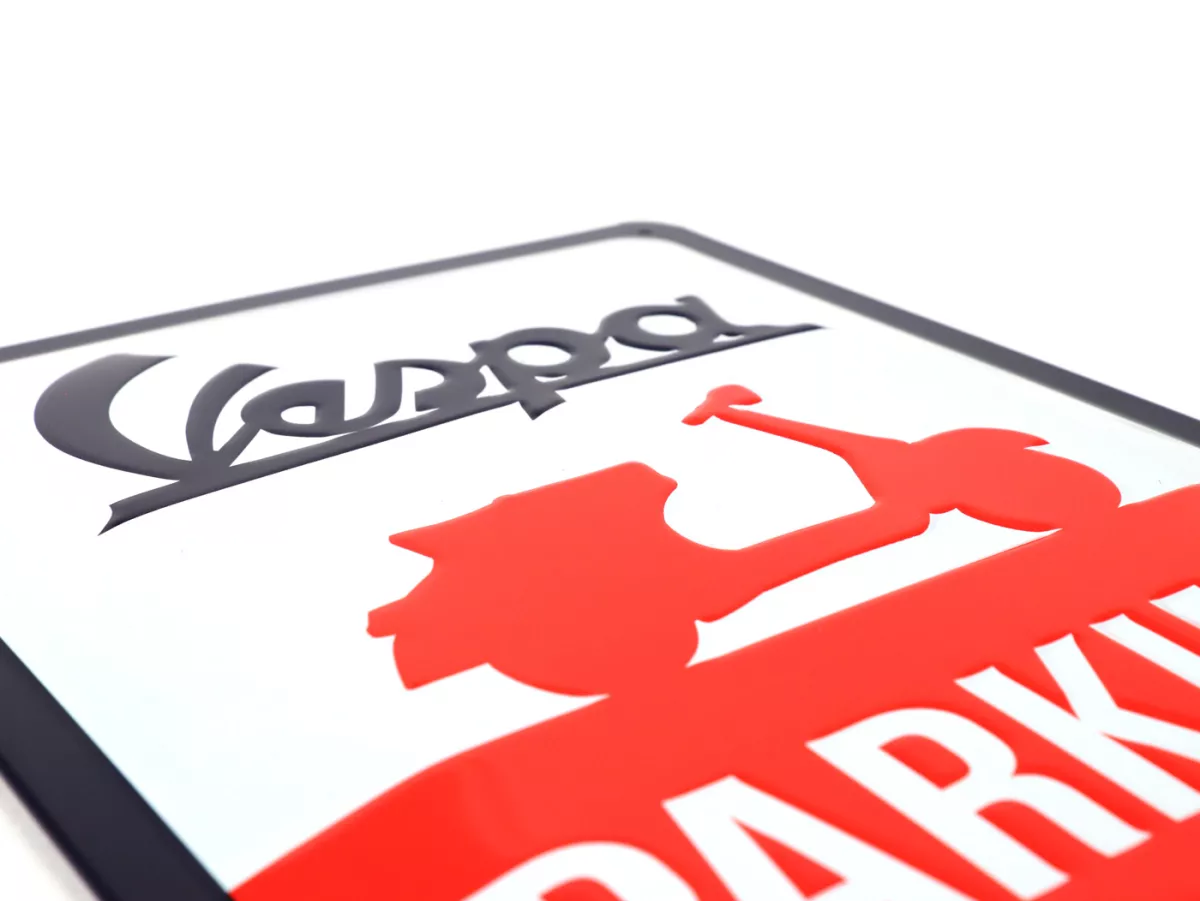Cartel publicitario -Nostalgic Art- Vespa Parking only, 20x30cm