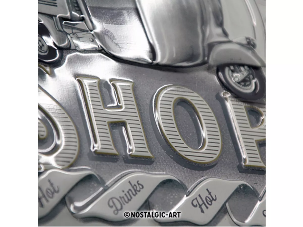 Advertising sign -Nostalgic Art- Ape The mobile Coffee-Shop, 20x30cm