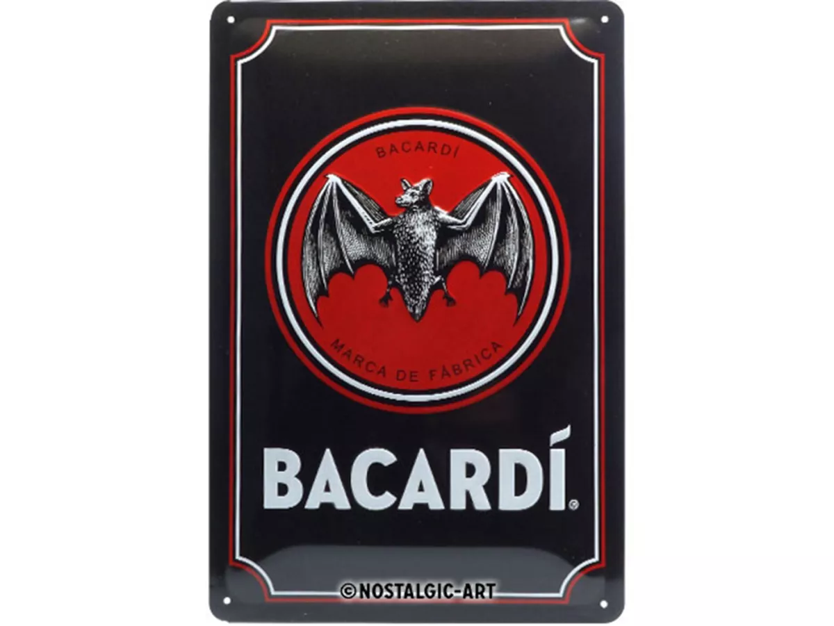 Bacardi バットロゴ バブミラー ノベルティ 非売品 Bacardi バットロゴ