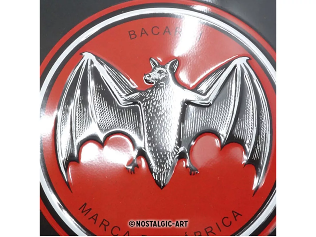 Advertising sign -Nostalgic Art- Bacardi - Logo Black, 20x30cm
