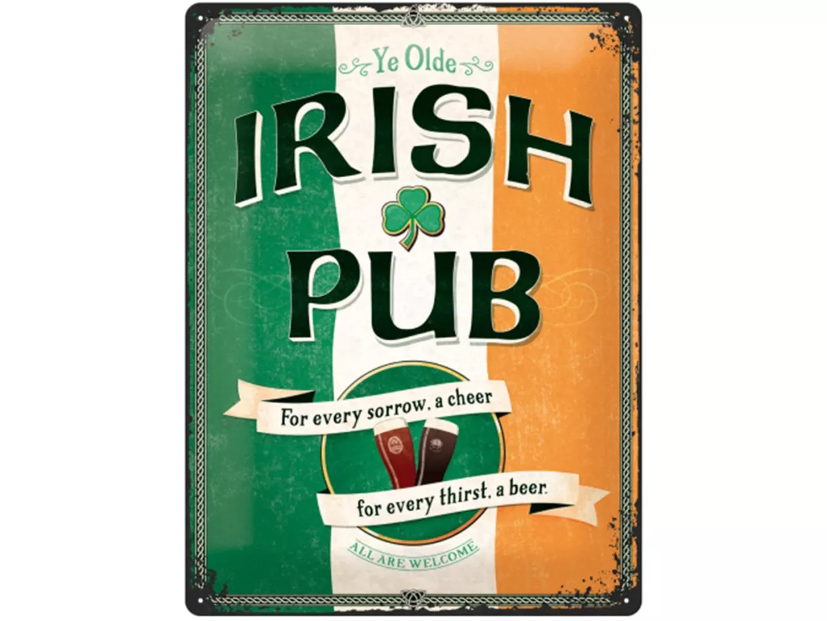 Advertising sign -Nostalgic Art- Irish Pub, 30x40cm