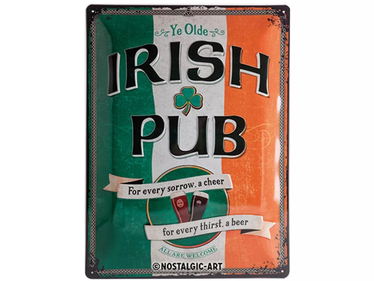 Advertising sign -Nostalgic Art- Irish Pub, 30x40cm