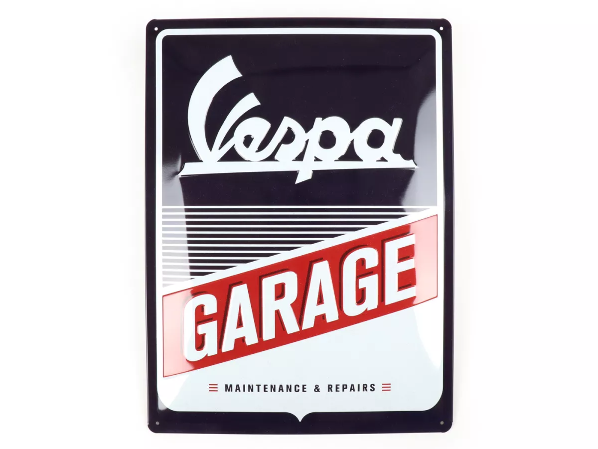 Advertising sign -Nostalgic Art- Vespa Garage, 30x40cm