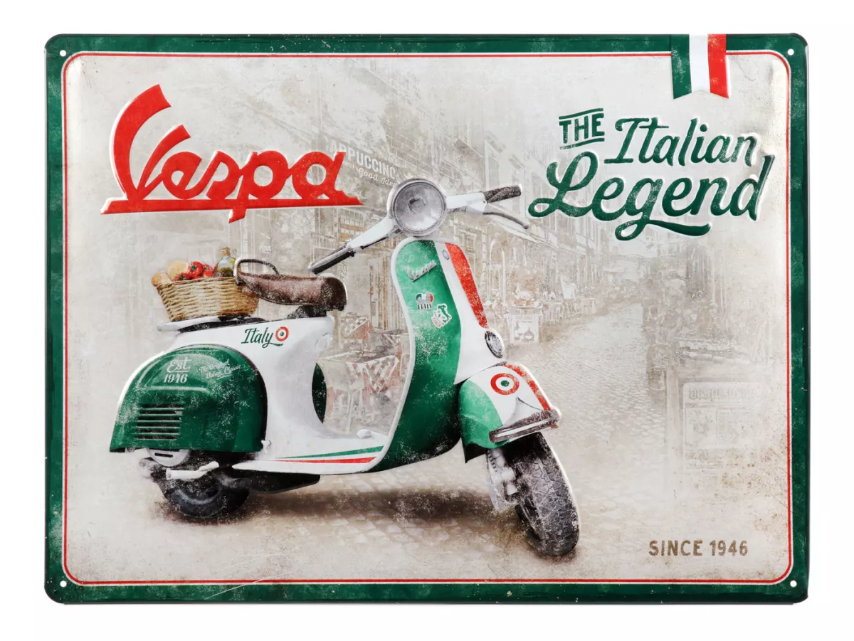 Advertising sign -Nostalgic Art- Vespa Italian Legend, 30x40cm