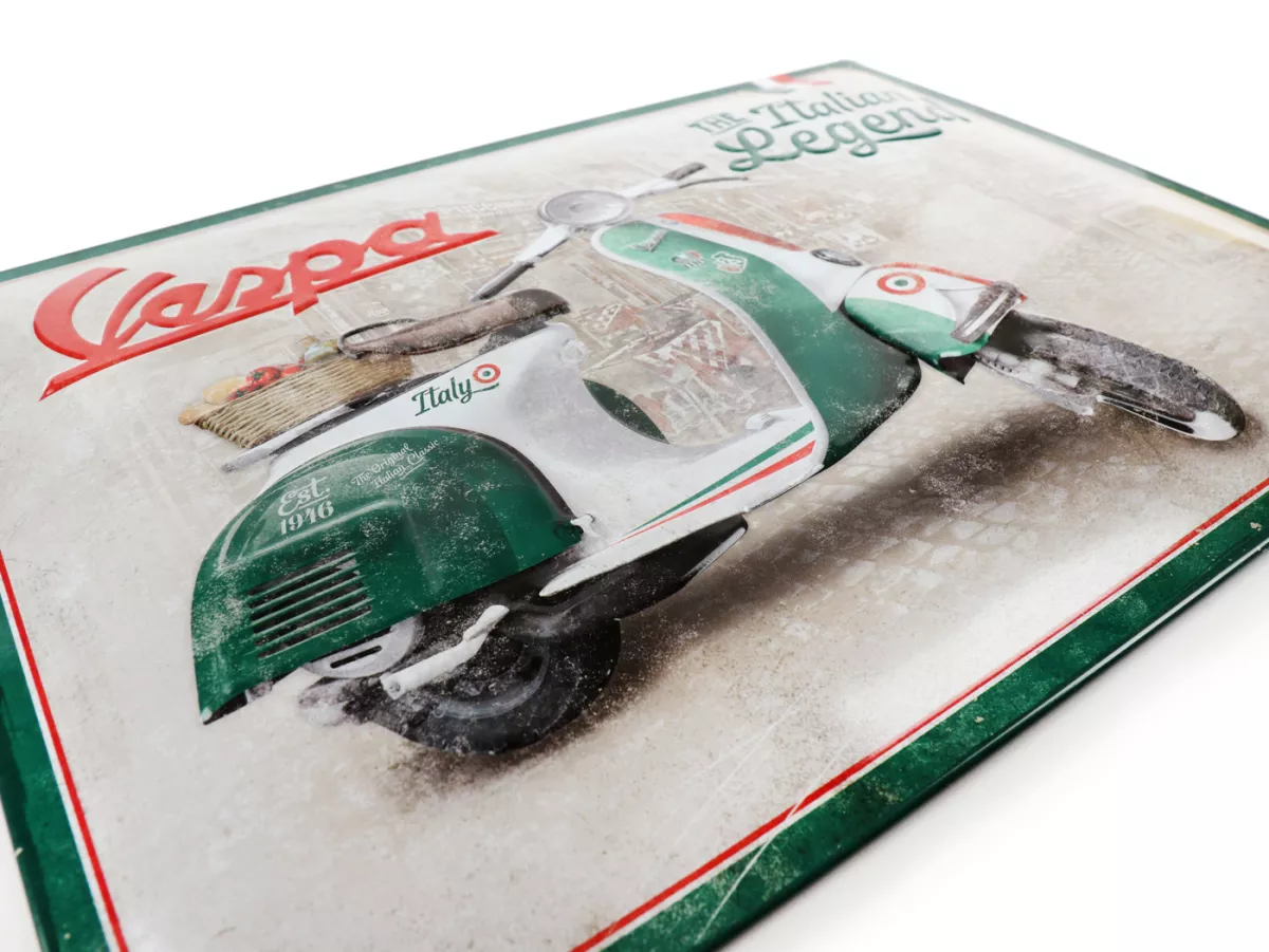Advertising sign -Nostalgic Art- Vespa Italian Legend, 30x40cm