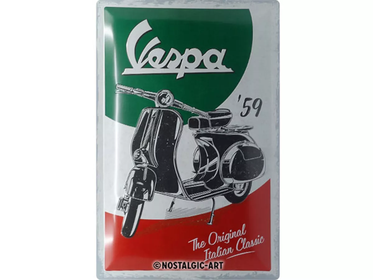 Advertising sign -Nostalgic Art- Vespa, The Italian Classic, 40x60cm