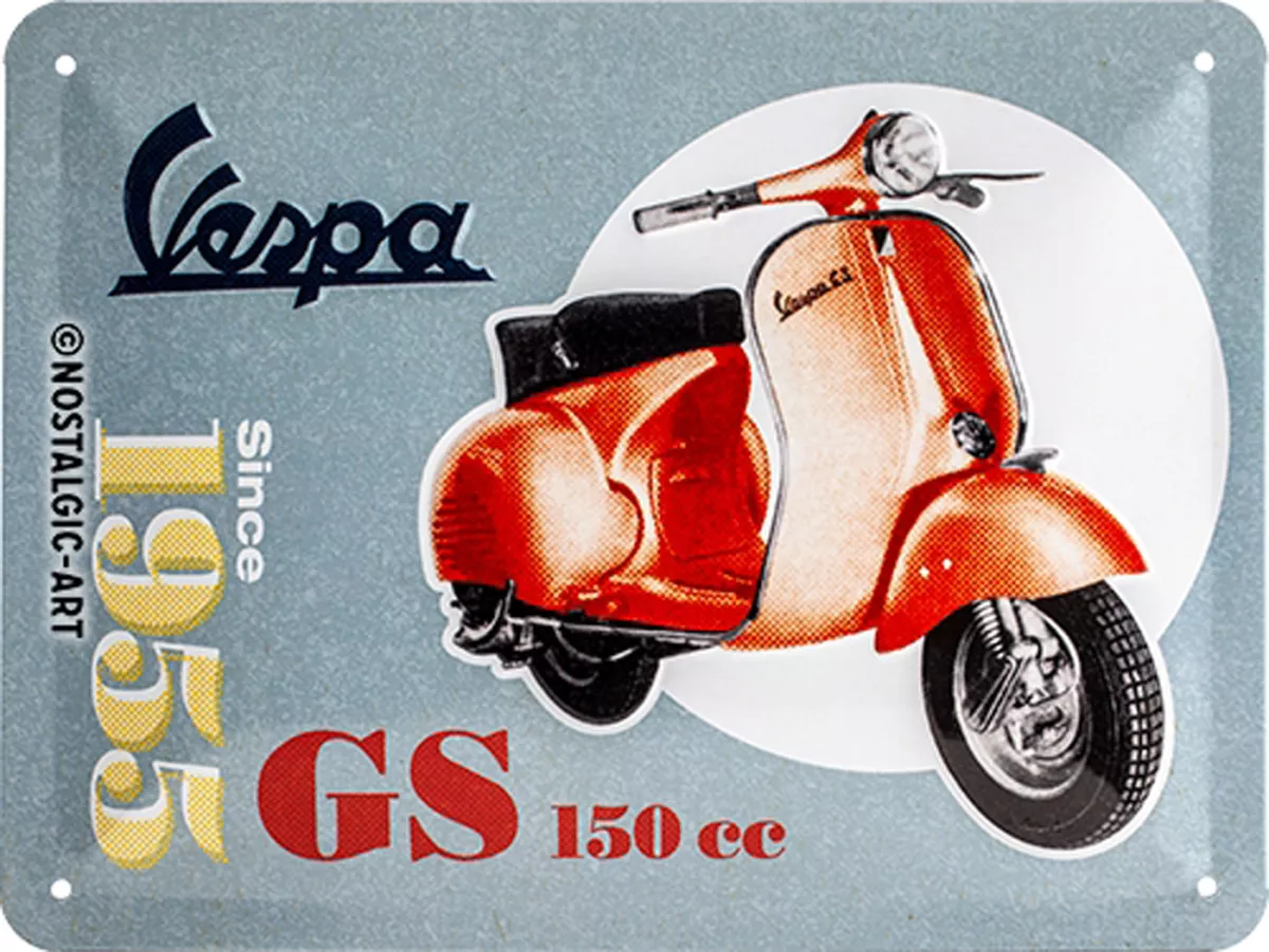 Vespa GS 150 Since 1955 - Nostalgic Art, 15x20cm Scooter Center