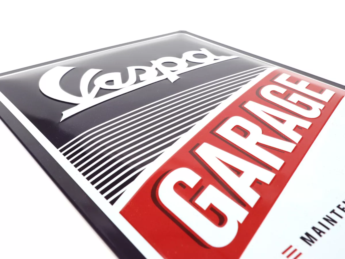 Advertising sign -Nostalgic Art- Vespa Garage, 15x20cm