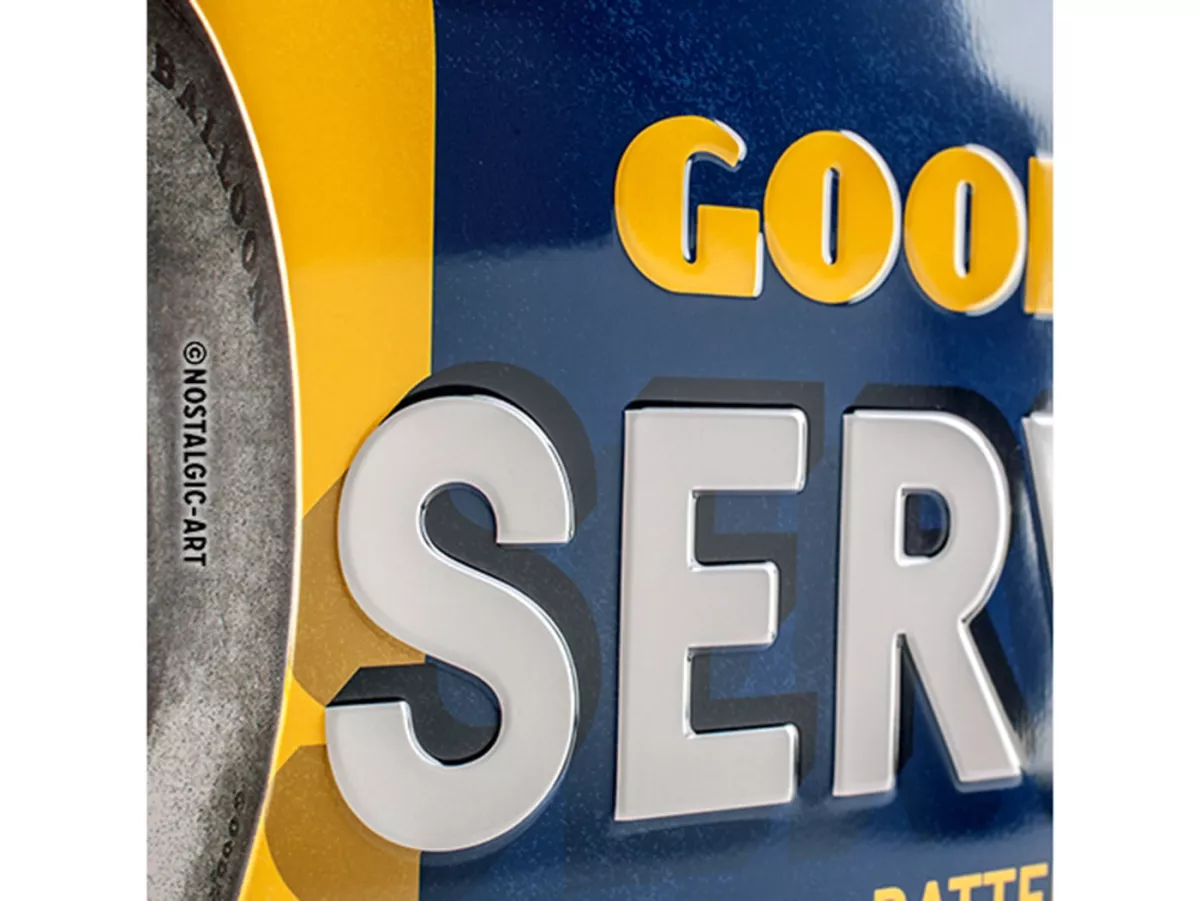 Advertising sign -Nostalgic Art- Goodyear - Service, 25x50cm