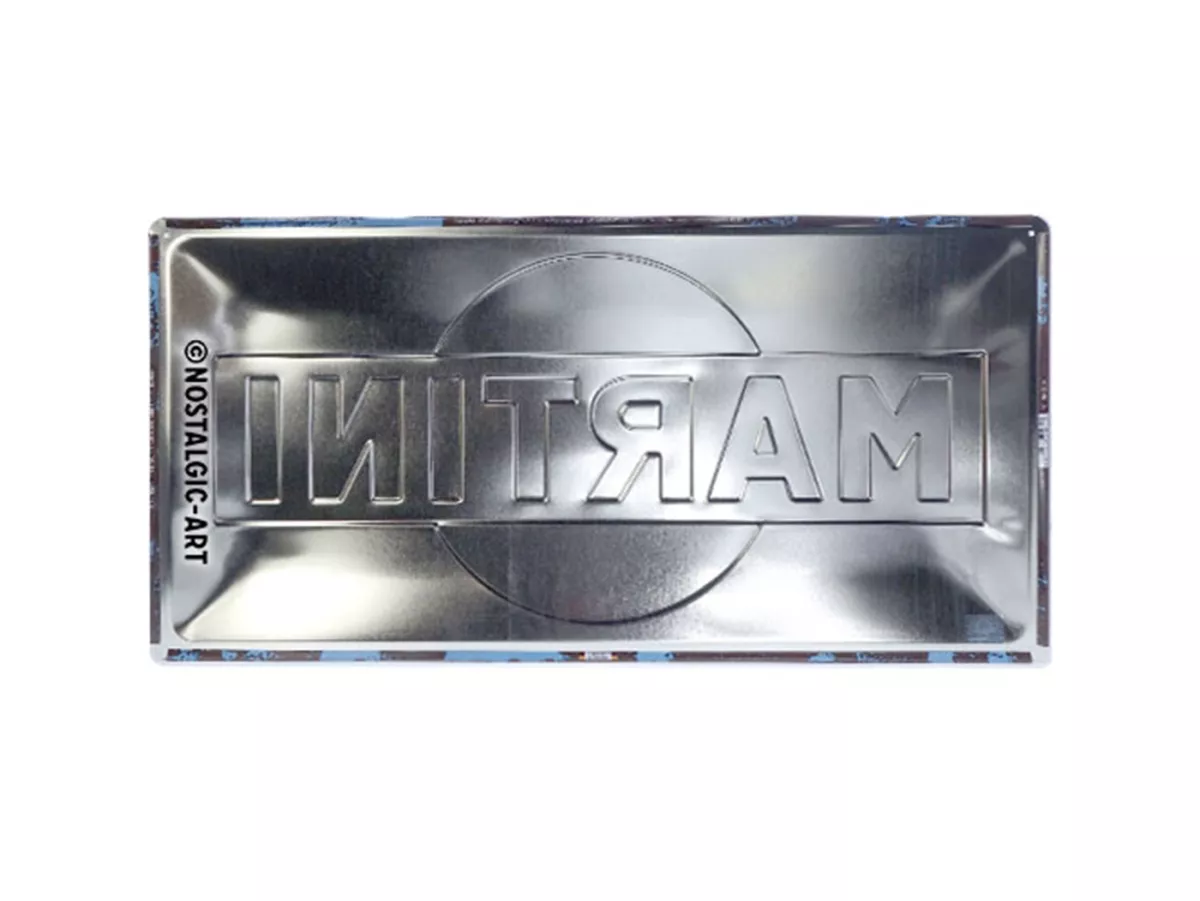 Advertising sign -Nostalgic Art- Martini - Logo White, 25x50cm