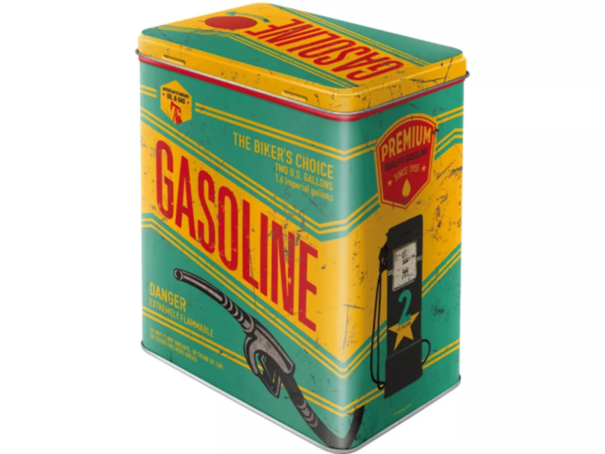 Boîte à thé -Nostalgic Art- Gasoline, 10 x 14 x 20cm