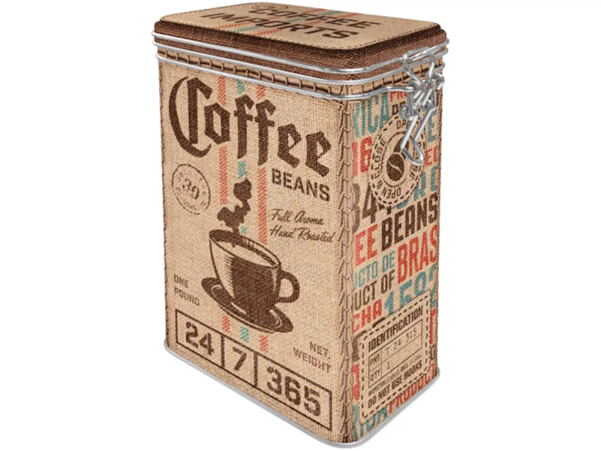 Kaleng kopi, kaleng rasa -Seni Nostalgia- Karung Kopi - 7,5x11x17,5cm (1,3 liter)