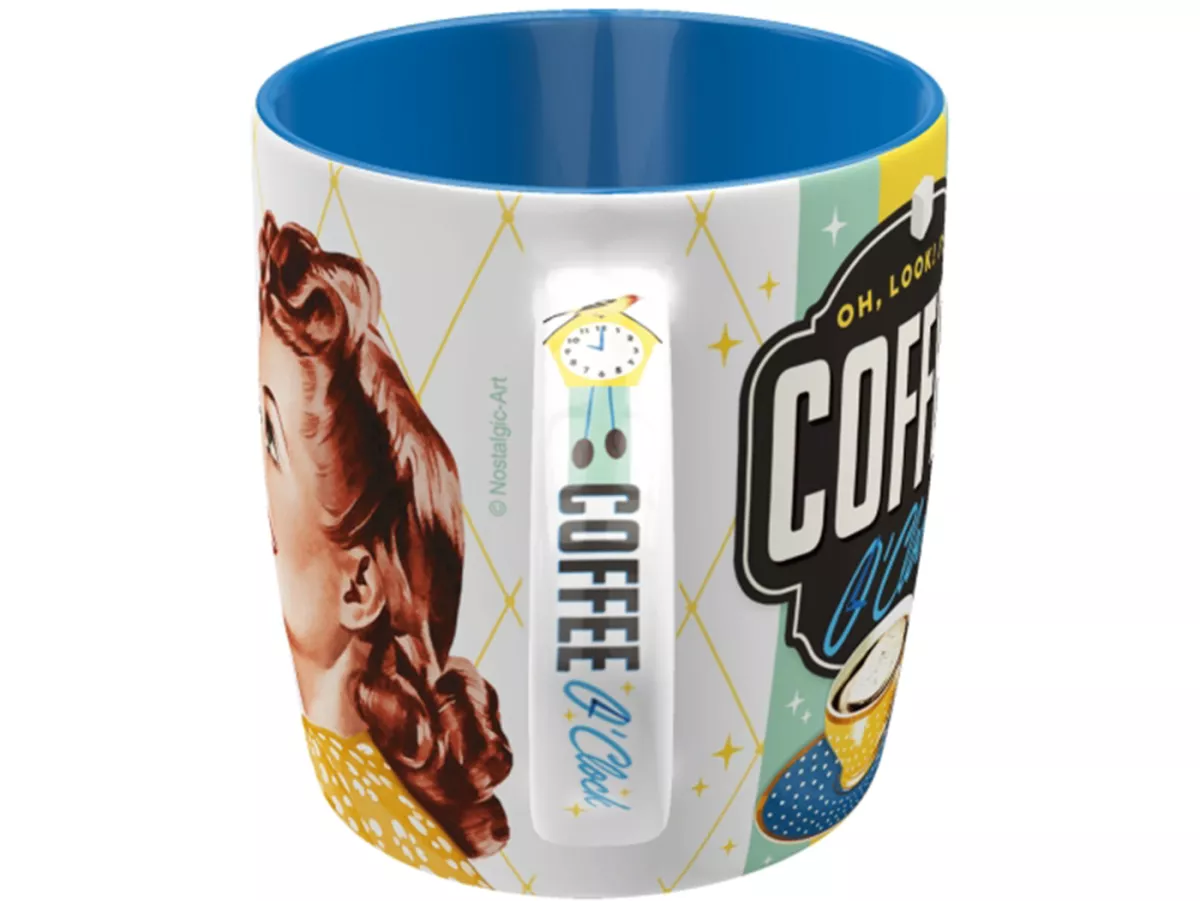 Taza - Coffee Mug -Nostalgic Art- Coffee O' Clock, Ø=85mm x 90mm, 340ml