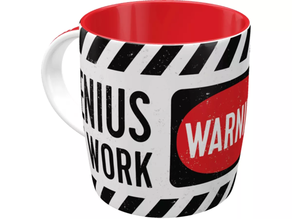 Tasse - Kaffeebecher -Nostalgic Art- Genius at Work, Ø=85mm x 90mm, 340ml
